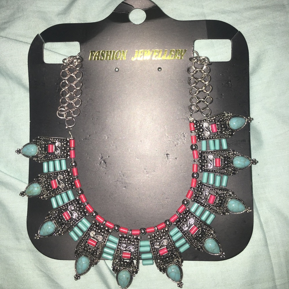 Blue and Pink Necklace